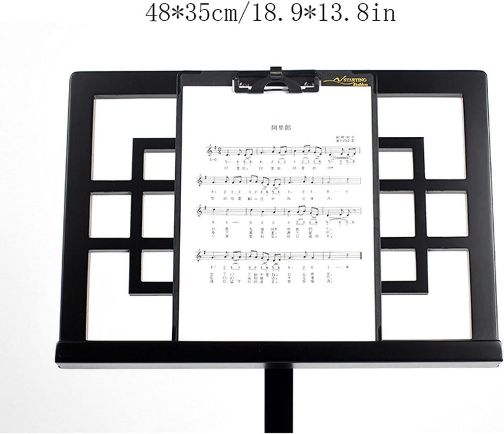 Music Stands Professional Wooden Orchestra Sheet Music Stand, Angle Adjustable Laptop Stand - Portable Violin Guitar Music Book Holder Musical Instruments, Red