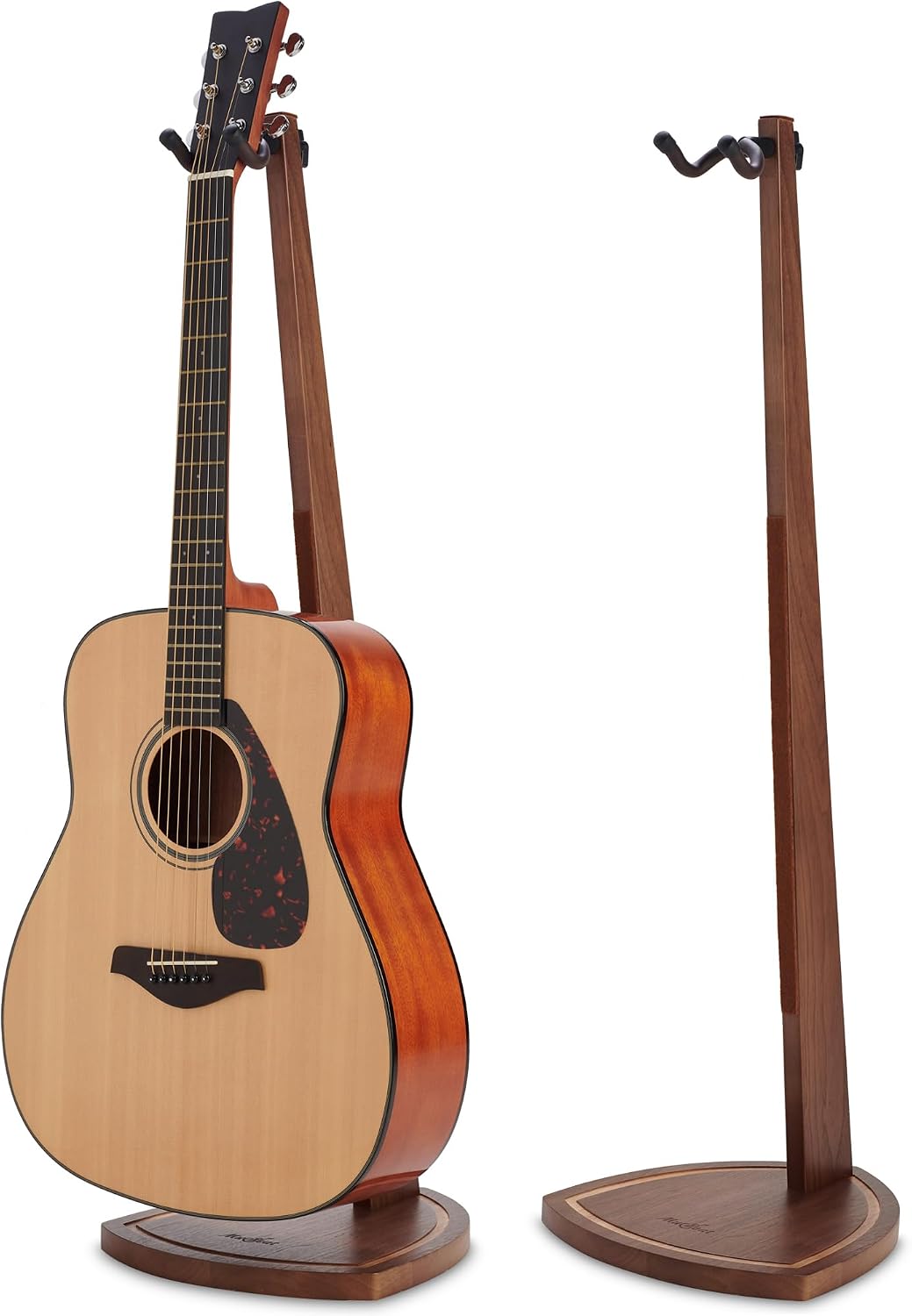 Double Guitar Stand, 2 Pack Guitar Stand for Acoustic Guitar, Dual Guitar Stand for 2 Guitars, Wooden Guitar Stand Floor for Electric Guitar, Wood Guitar Stand for Men, Guitar Accessories