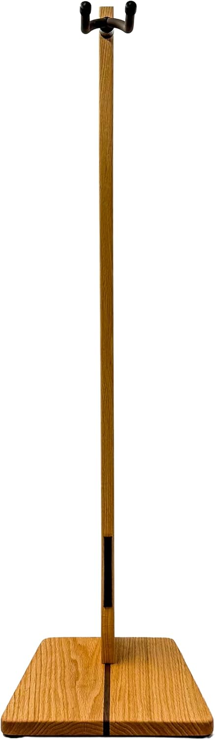 Zither Wooden Guitar Stand - Handcrafted Solid Wood Red Oak Floor Stands Best for Acoustic, Electric and Classical Guitars, Made in USA