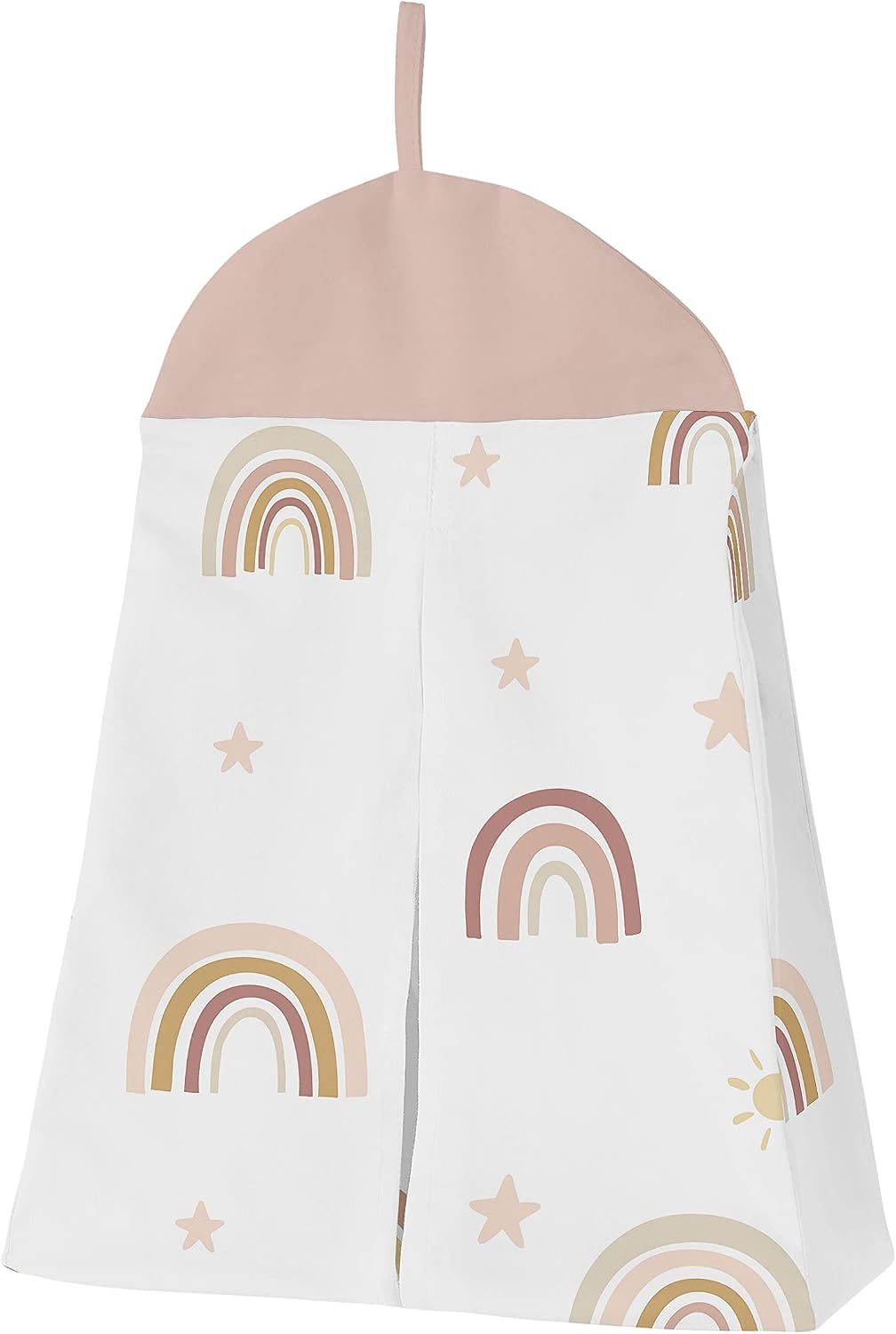 Sweet Jojo Designs Boho Rainbow Girl Baby Crib Bedding Set Infant Nursery BreathableBaby Breathable Mesh Crib Liner Blanket Sheet Skirt 6 PC Blush Pink Yellow Bohemian Neutral Vintage Mauve Stars Sun