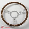13'' Classic Riveted Laminated wood steering wheel Restoration Mini MG Triumph