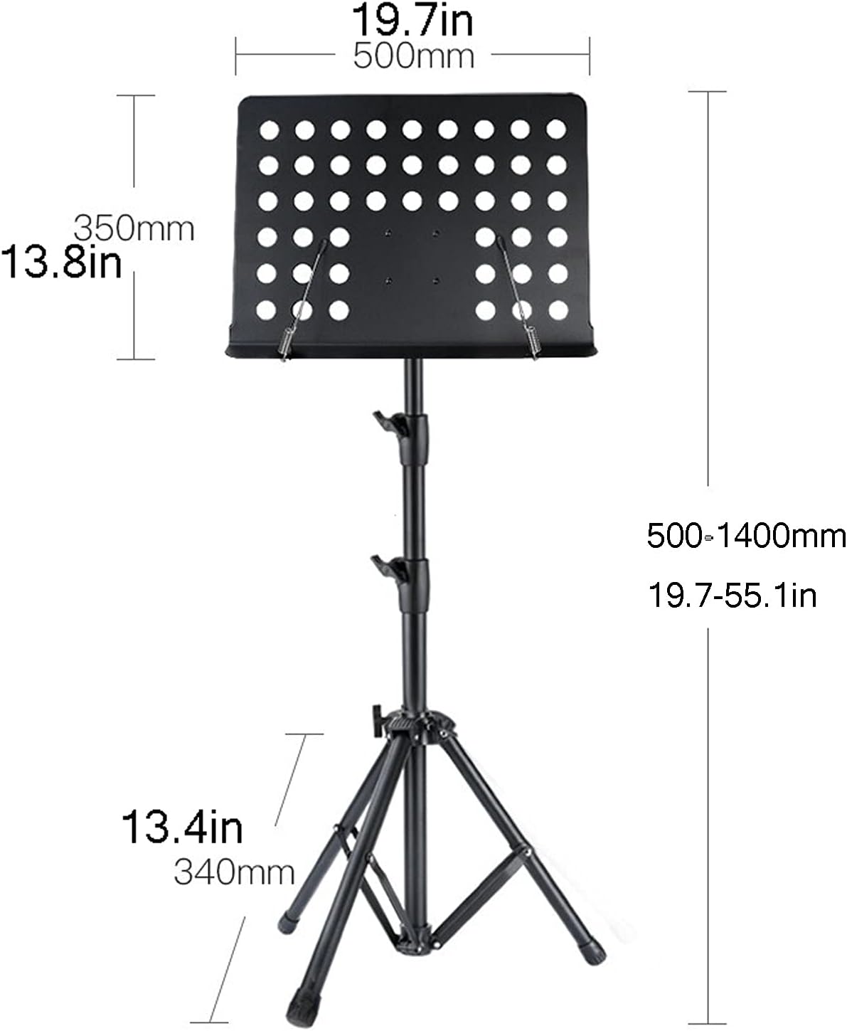 Music Stands Sheet Music Stand Folding, Portable Adjustable Music Stand for Guitar Players, Violin Players, Metal Tripod Stand, Music Clip Holder Musical Instruments(Pink)