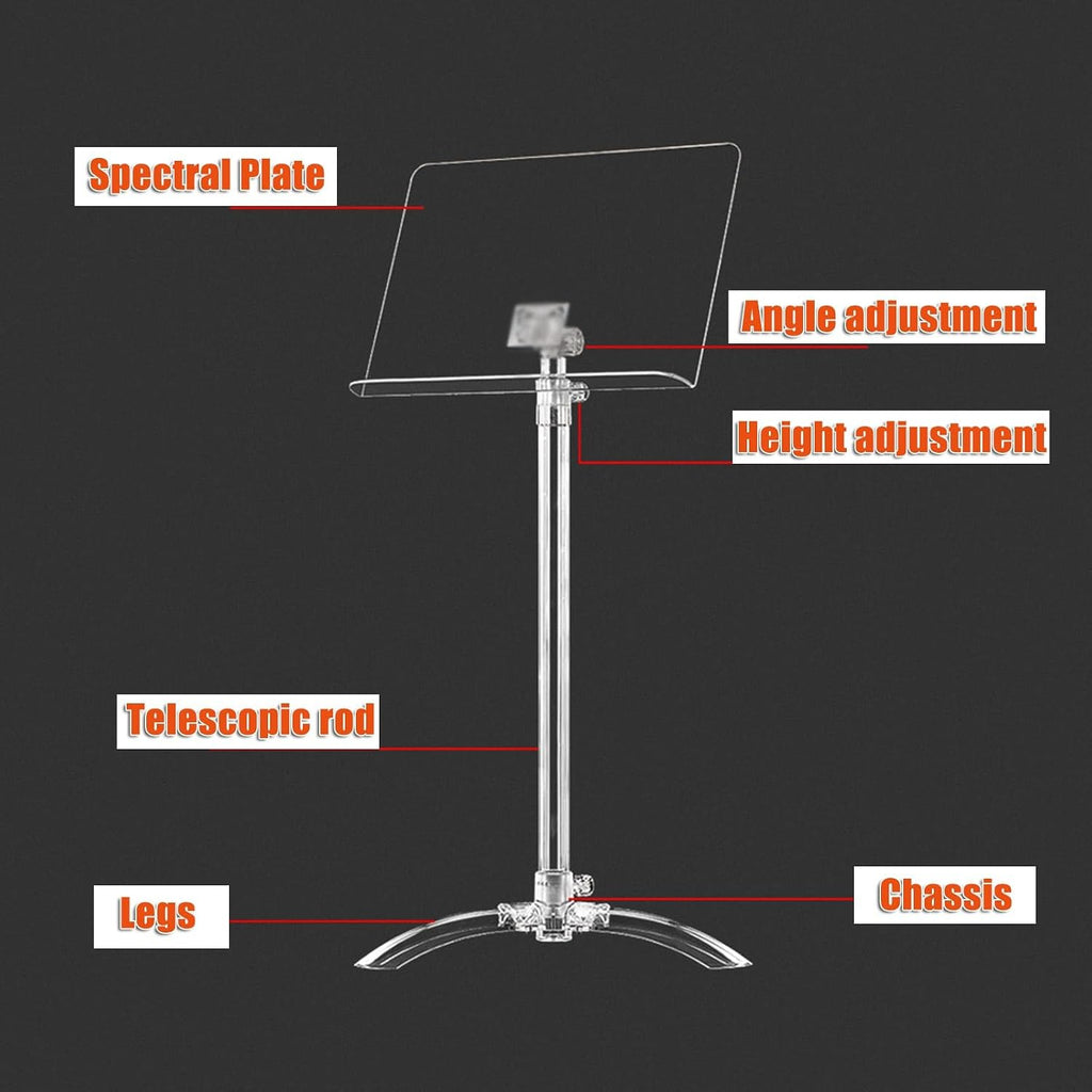 Sheet Music Stand Adjustable, Clear Acrylic Conductor Music Stand, Professional Music Book Holder, 91-141 Cm Can Be Lifted, Stabilize, for Guitar, Ukulele, Violin Players