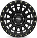 20x9 inch Custom Wheel - Gloss Black with Milled Rivets Offroad Design Aluminum Alloy Rim Offroad Bolt- Pattern 6x139.7 mm Offset 10 mm