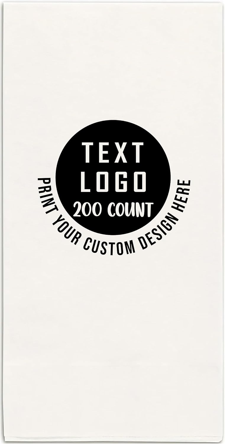Personalized One-Color Imprint Dinner Napkins for Parties, Events, and Restaurants