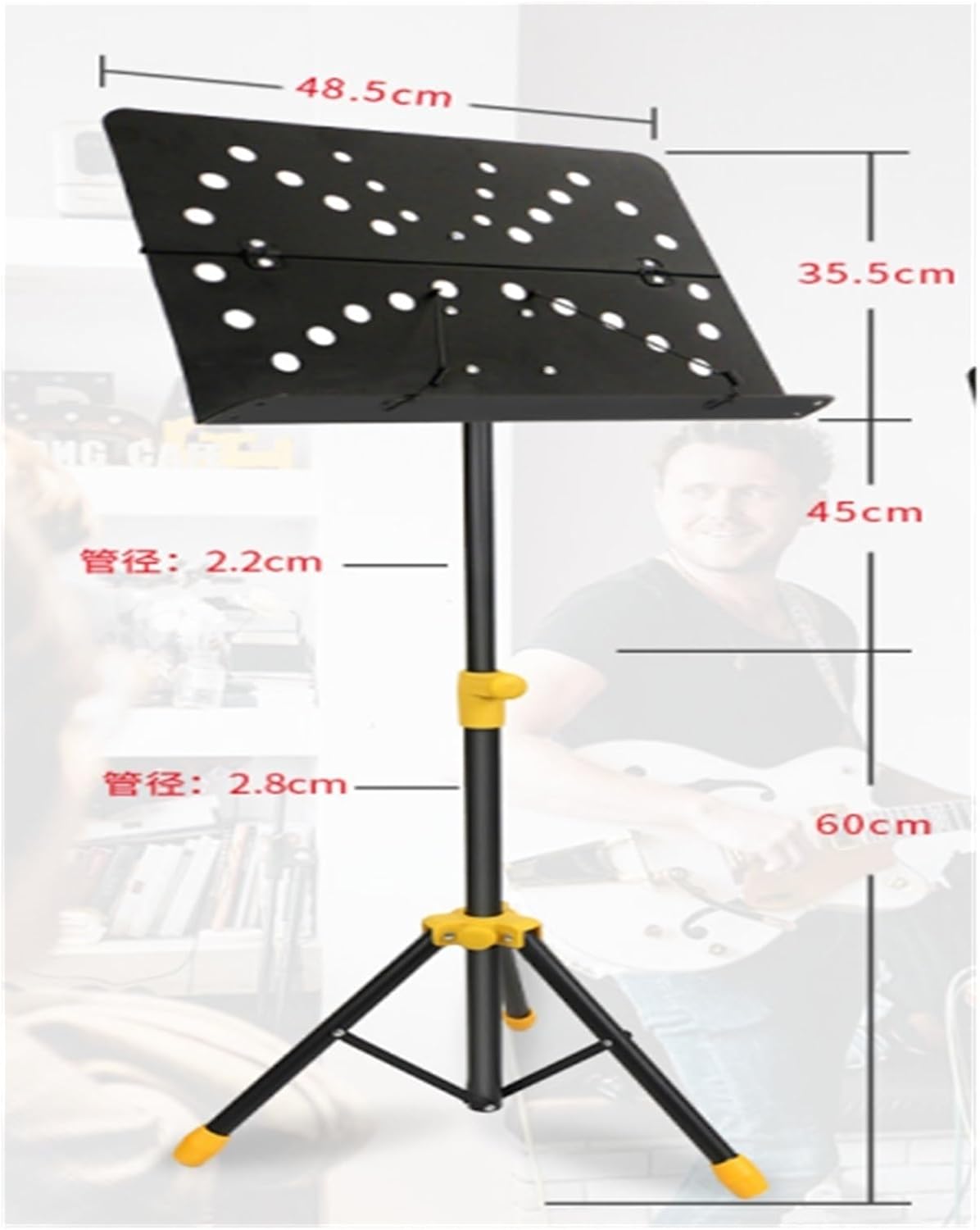 Sheet Music Stand Height Adjustable Music Holder Portable Folding Sheet Music Stands Violin Ukulele Music Stand Music Stand Holder