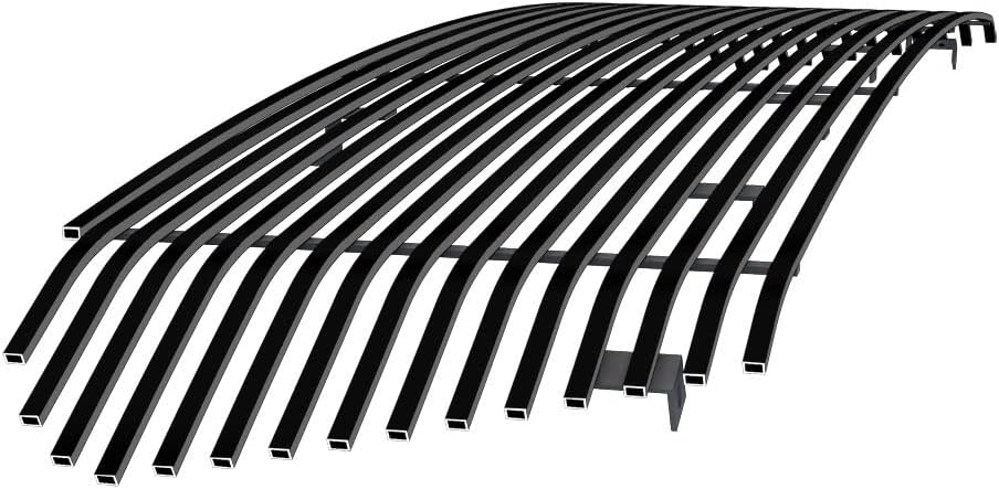 APS Premium Stainless Steel SS Black Billet Grille Grill Insert Compatible with Toyota Tundra 2014 2015 2016 2017 Main Upper N19-H58958T