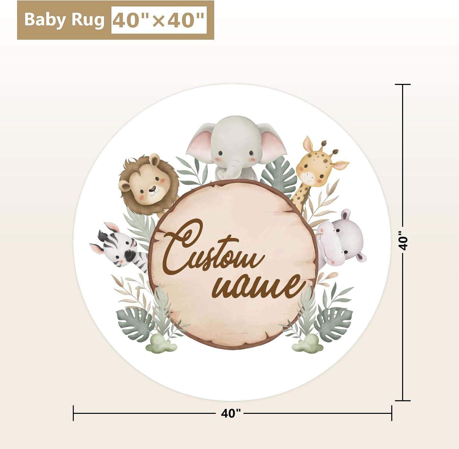 Personalized Baby Bedding Set, 5 Pcs Custom Baby Crib Sets with Name, Animal Safari Toddler Bedding Set for Baby Girls Boys, Double Layer Nursery Bedding Set, Customized Gifts for Infants Kids