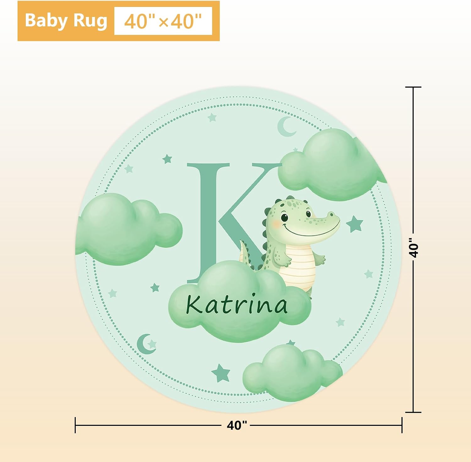 Terwex Custom Baby Bedding Set, 5 Pcs Personalized Baby Crib Sets with Name, Toddler Bedding Set for Baby Girls Boys, Green Crocodile Double Layer Nursery Bedding Set, Customized Gifts for Infants
