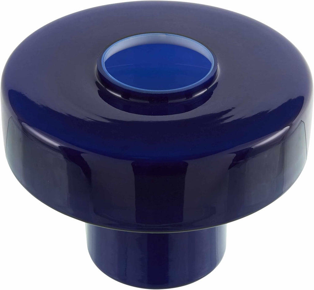 BoutiqueRugs Lauenhagen Contemporary Geometric Glass Bedside Table Lamp for Bedroom Nightstand - Modern End Side Lighting for Living Room - Navy - 7' H
