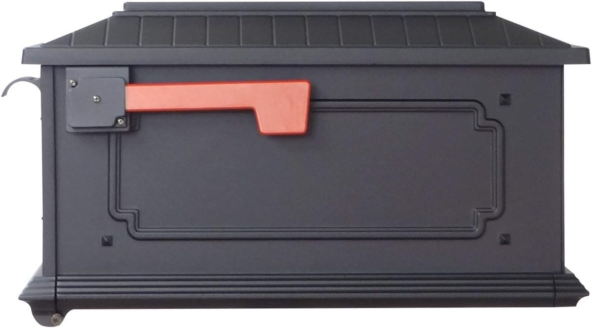 Special Lite Kingston Curbside Mailbox with Sorrento Front Single Mailbox Mounting Bracket - TC-SOR-FS-1017-BLK
