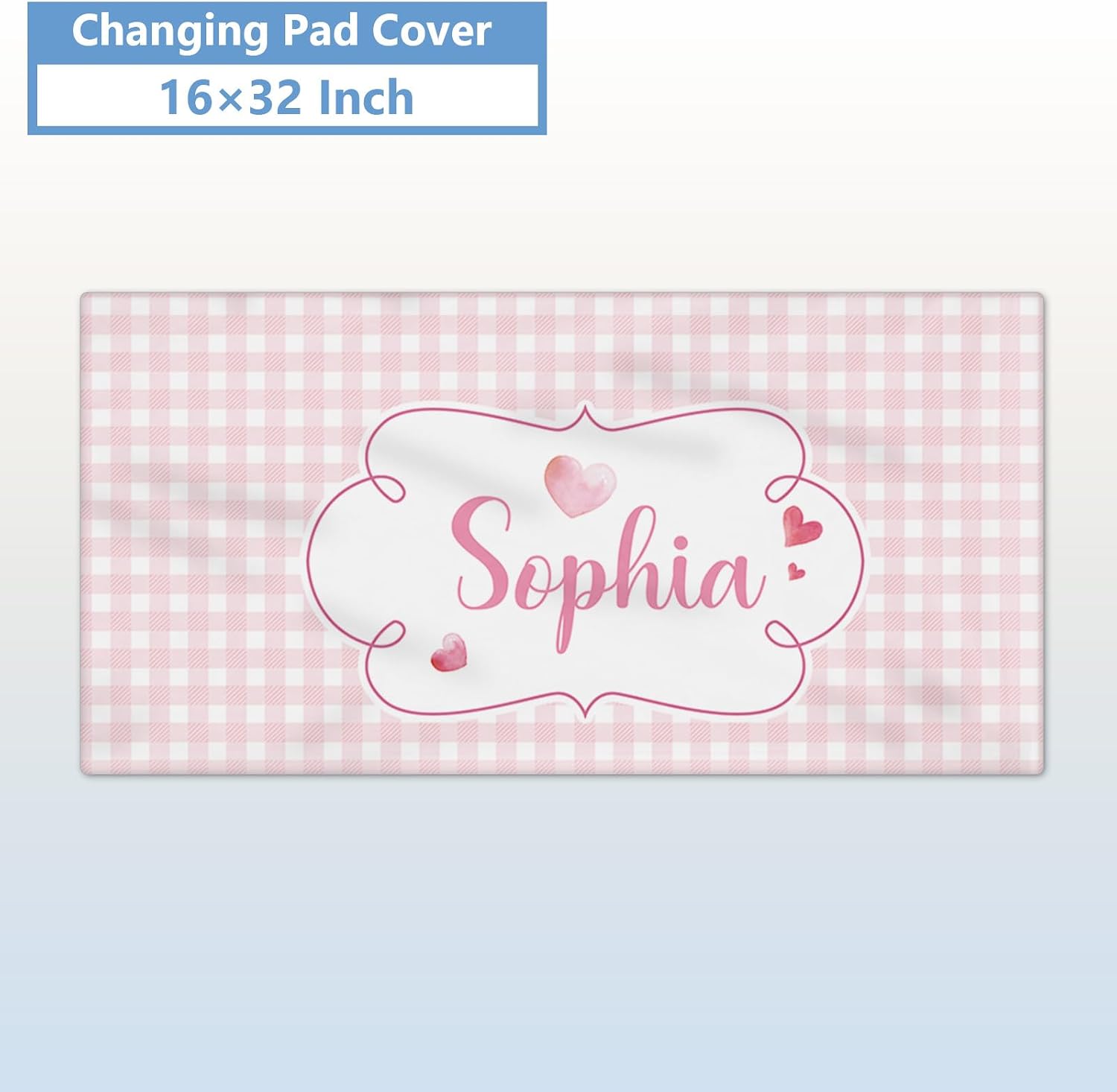 KAINSY Personalized Baby Crib Set, 5 Pcs Custom with Name, Soft Elephant Crib Bedding, Double Layer Toddler Infant Bedding, New Parents Gifts