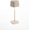 Zafferano, Ofelia Pro Lamp, Rechargeable Cordless Table Lamp with Touch Controls, Suitable for Indoor and Outdoor, Dimmer, 2700-3000 K, Height 12 Inches, Sand Color
