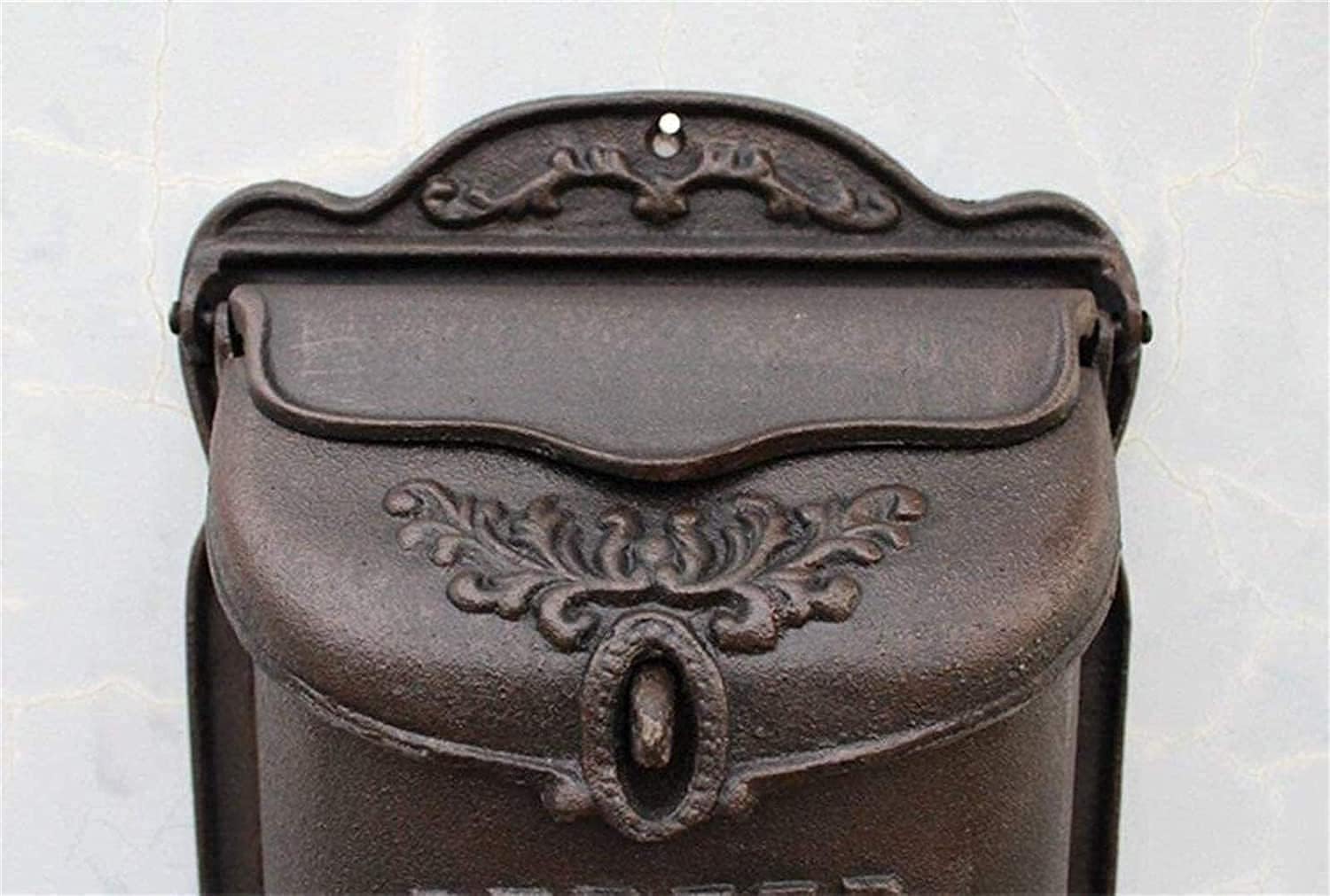 Suggestion Box Collection Box Ballot Box Outdoor Retro Vintage Mailboxes European Style Outside Aluminum Wall Mount Post Box Secure Mailbox (Color : #1)