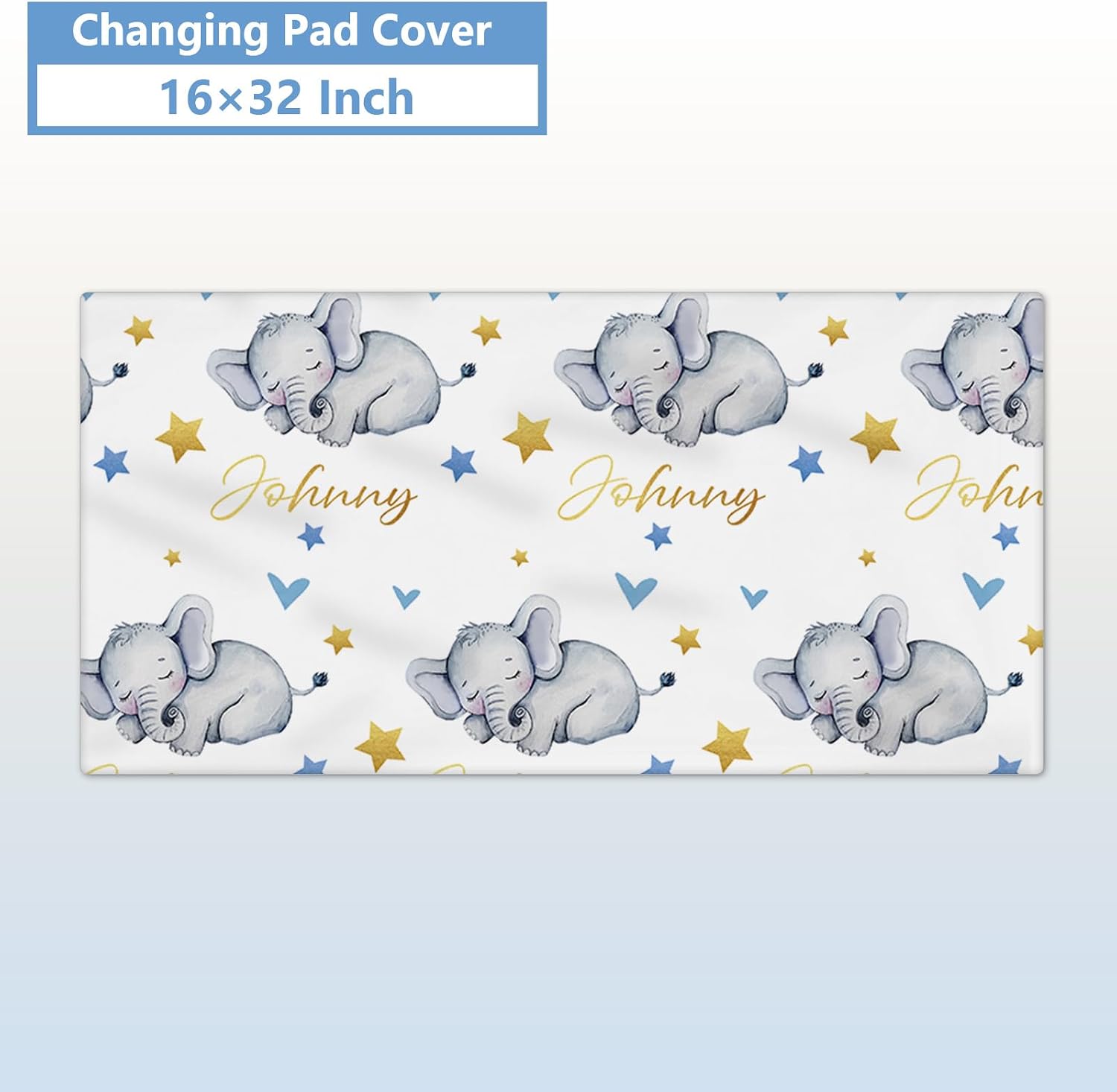 KAINSY Custom Crib Bedding Set 5 Piece for Girls Boys – Personalized Elephant Theme, Newborn Sleep Set, Nursery Decor, Toddler Room Essentials, Infant Sleep, Baby Room Accessories, Baby Gift