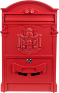 letterbox Wall Mount Locking Vintage Lockable Metal Mailboxe Large Capacity Postbox Security Mail Box for Receiving Mail