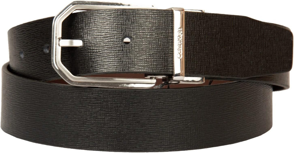 Calvin Klein Men's belt CK shortenable and reversible leather article ZM0ZM02146 high cm. 3,2