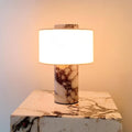 BSOD Marble Lamp, Stone Table Lamps Rechargeable Modern Decorative Touch Dimmable Cordless Luxury Design Bedside Lamp for Home Decor, Bedroom, Living Room & Office (Rechargeable Calacatta Viola Lamp)