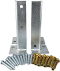Post Base Anchor Kit Adjustable Half Post Bracket for Repairing and Strengthening Post, Metal Concrete Brackets for Fencing/Railing/Mailbox(10pcs)