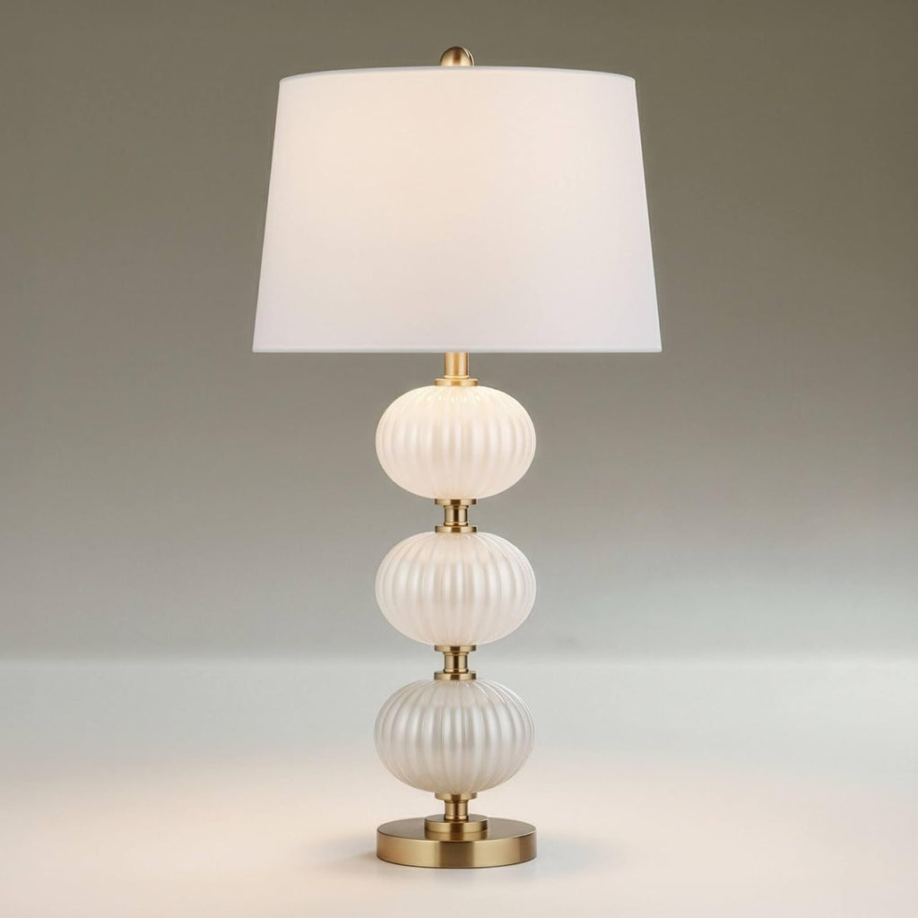 Possini Euro Design Possini Euro Grace 30' High Pearl Fluted White Glass Table Lamp
