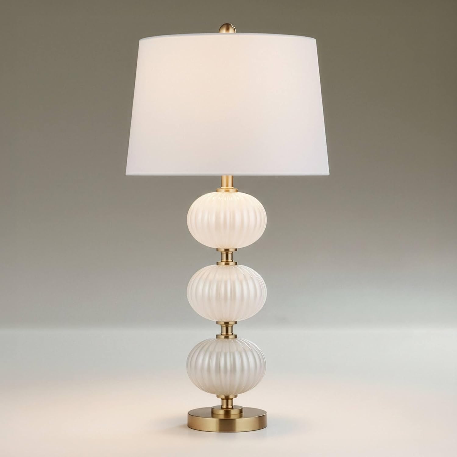 Possini Euro Design Possini Euro Grace 30' High Pearl Fluted White Glass Table Lamp