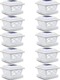 SIEDiNLAR Solar Post Cap Lights Outdoor Glass 2 Color Modes 8 LEDs for 4x4 5x5 6x6 Wooden Vinyl Posts Fence Deck Patio Decoration Warm White & Cool White Lighting White (10 Pack)
