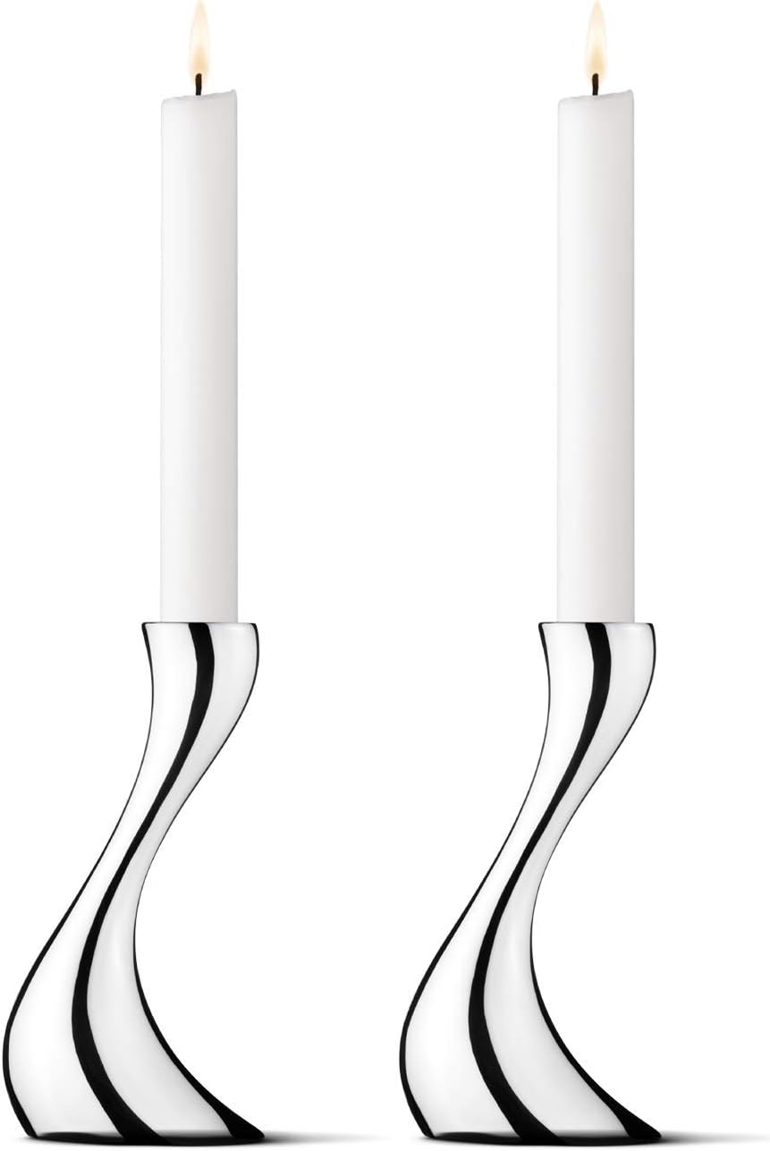 Georg Jensen Cobra Small Candle Holder Set of 2