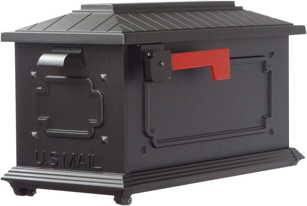 Special Lite Kingston Curbside Mailbox with Sorrento Front Single Mailbox Mounting Bracket - TC-SOR-FS-1017-BLK