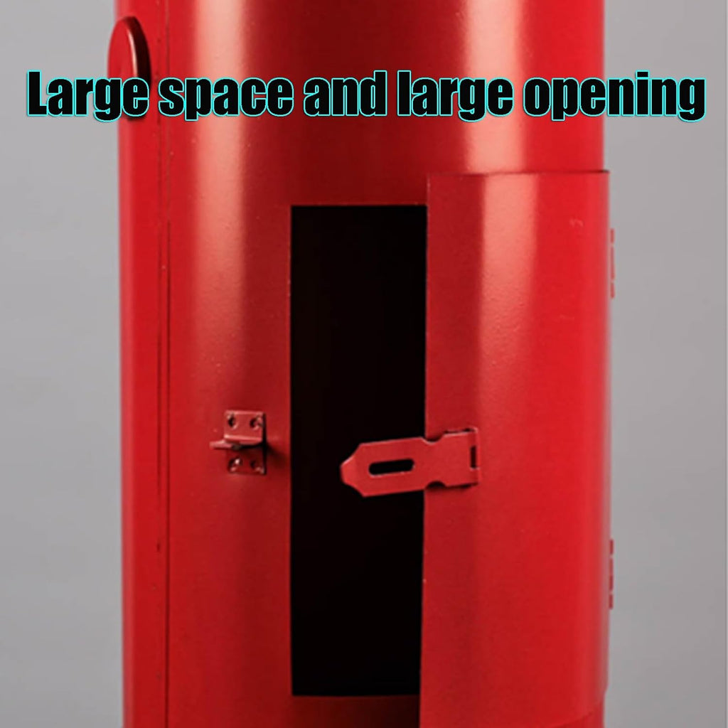 Locking Metal Mailbox 47.2' Tall Mailbox Rear Opening Door Outdoor Rainproof Parcel Boxes with Rain Strip Multiple Color Options