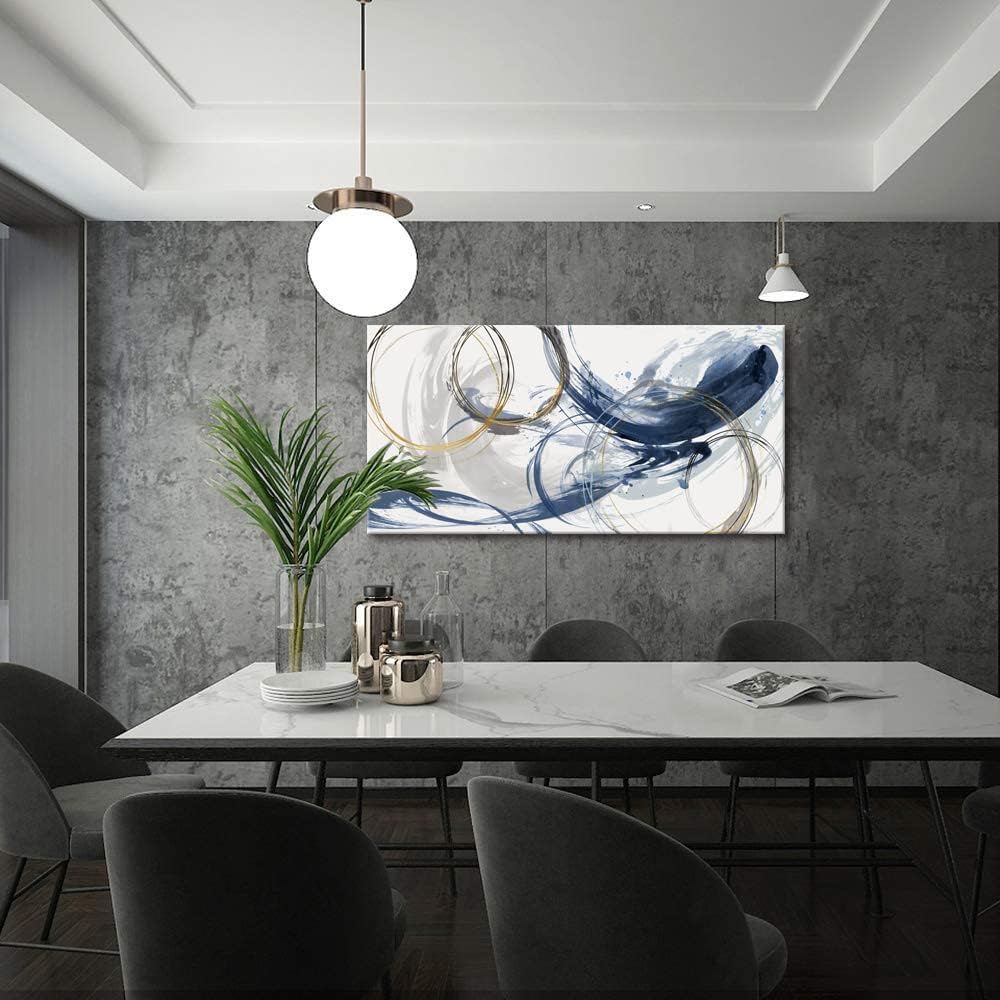 Sxurmtiie lagre Canvas Wall Art Abstract Art Paintings Blue Fantasy Colorful Graffiti on White Background 30inch x60inch Modern Artwork wall Decor for Living Room Bedroom Kitchen