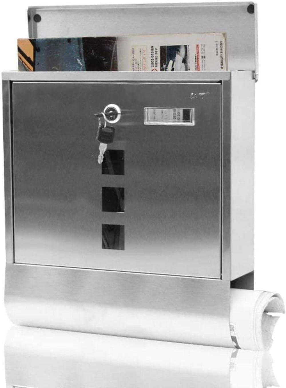 Mailbox Stainless Steel Outdoor Wall Lock Report Box Waterproof Letter Box Postbox Suggestion Box