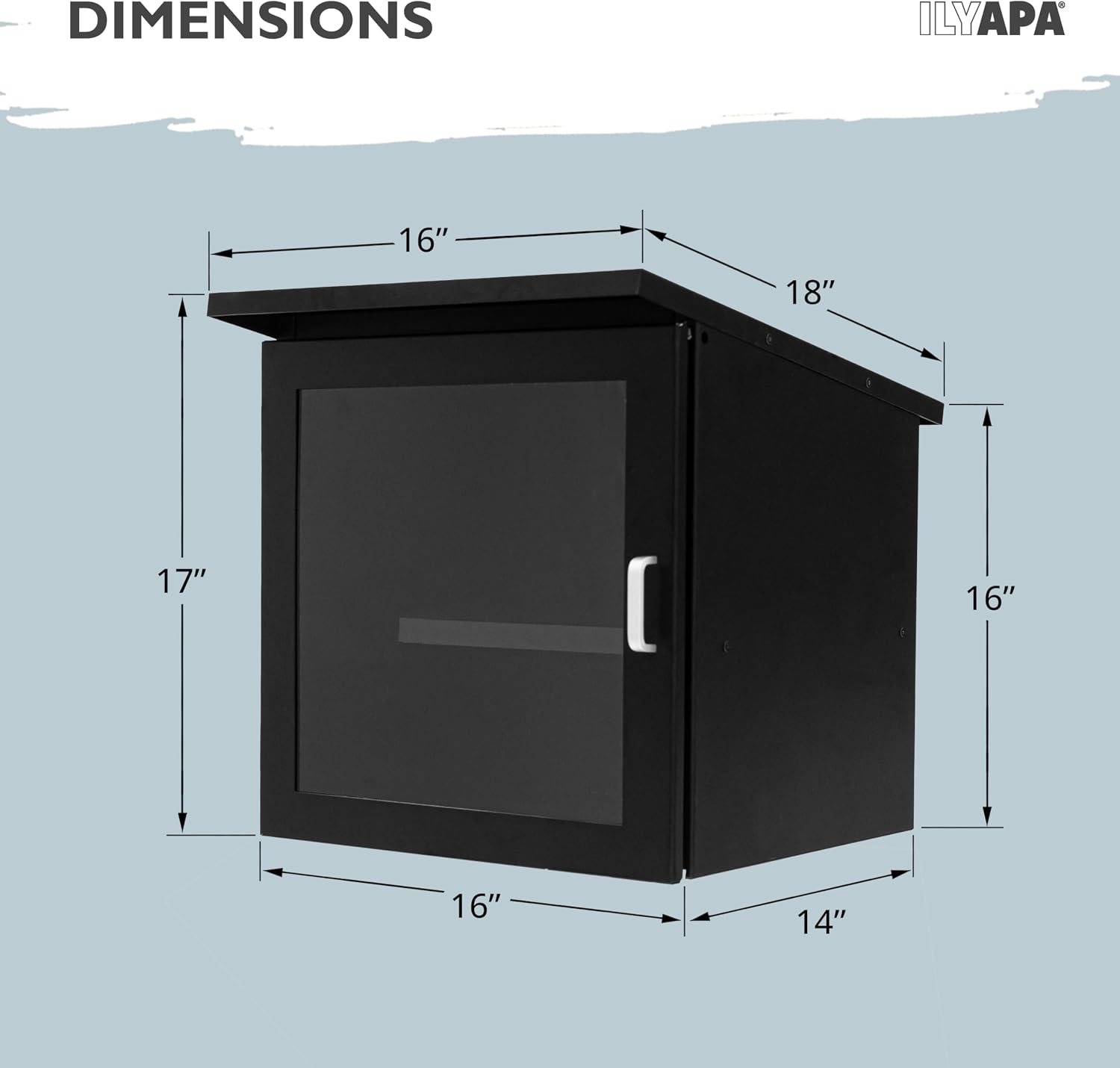Ilyapa Outdoor Library Book Box with 4x4 Post Mount & Heavy-Duty Metal Mailbox Post - Black Steel Free Literature Exchange Kit for Outside - Community Book Sharing System