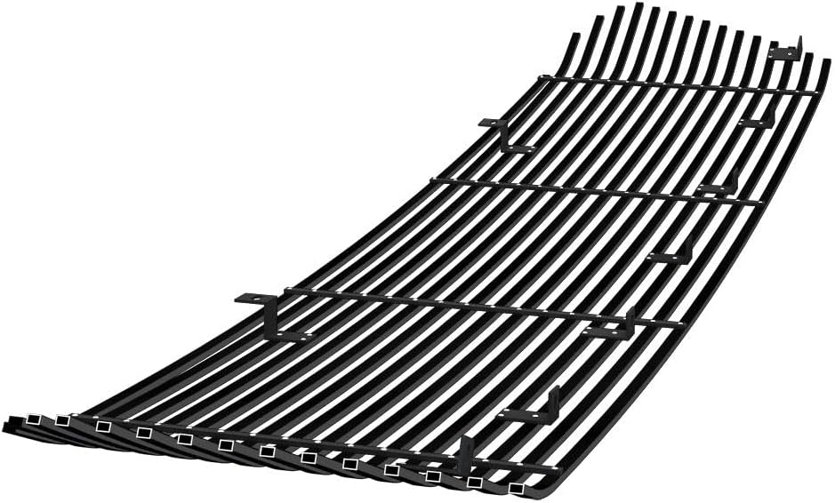 APS Premium Stainless Steel SS Black Billet Grille Grill Insert Compatible with Toyota Tundra 2014 2015 2016 2017 Main Upper N19-H58958T