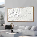 XIANSHOU White Wall Art For Living Room Extra Large Wall Decor Abstract Paintings Modern Artwork Pictures Arts 36'x70'