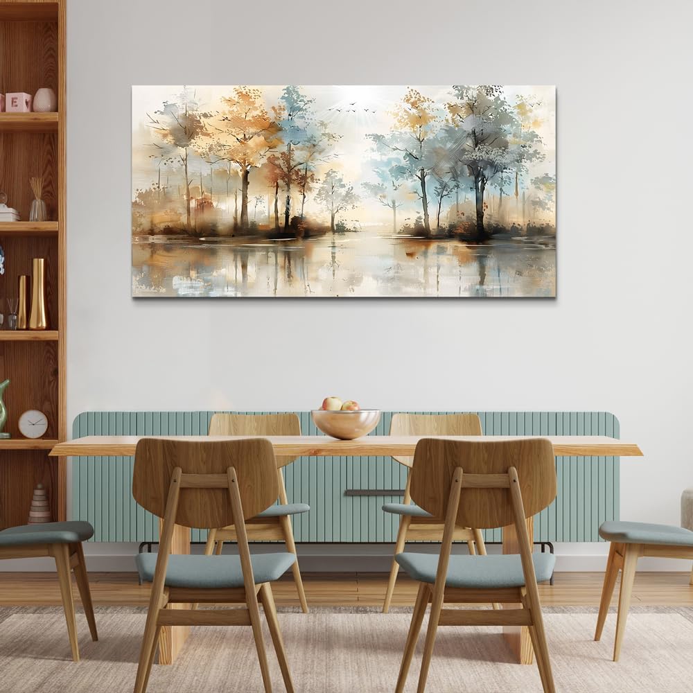 Lapremoly Large Wall Decor For Living Room Framed Wall Art for Bedroom Abstract Tree Painting Wall Artworks Hang Pictures For Office Decoration Canvas Prints Room Home Decorations Posters 30'X60'