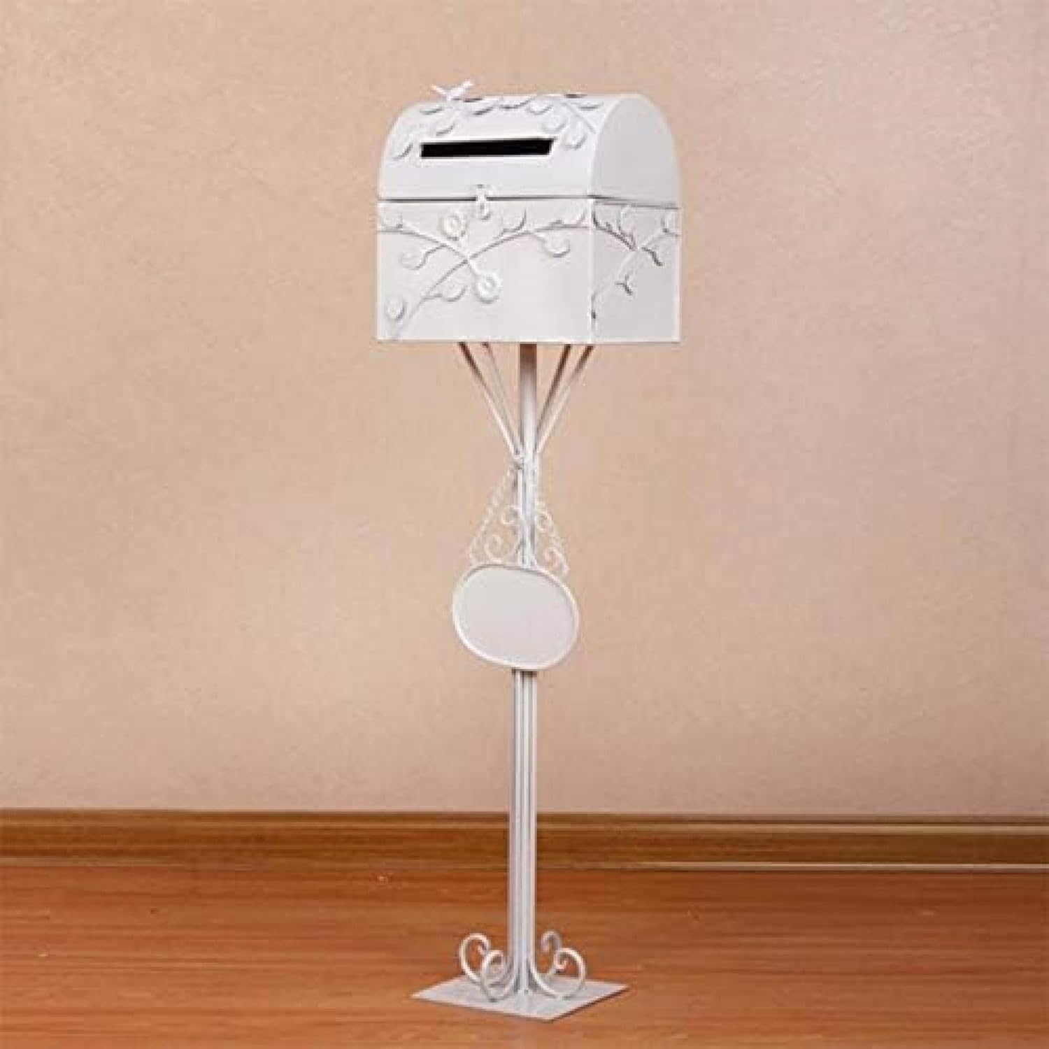 Standing Mailbox - Large Mailbox & Post System – Rust Resistant Mailbox – Includes Address Plaque, Mounting Hardware – Metal Mailbox - Bird Layer Design,Red