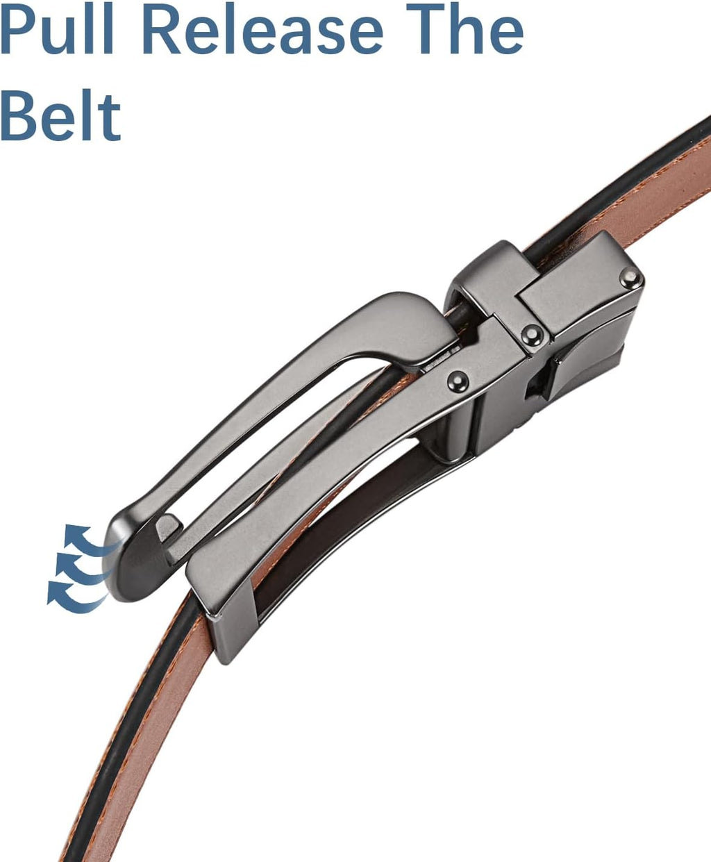 Executive Reversible Genuine Leather Belt Men 1 3/8' Golf Dress Casual Two-in-One Gift Box.