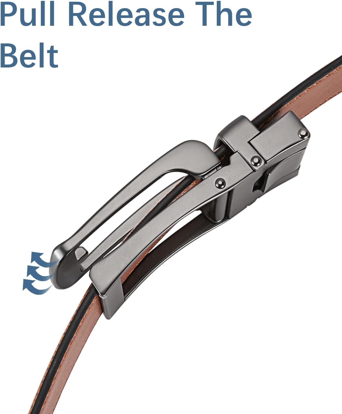 Executive Reversible Genuine Leather Belt Men 1 3/8' Golf Dress Casual Two-in-One Gift Box.
