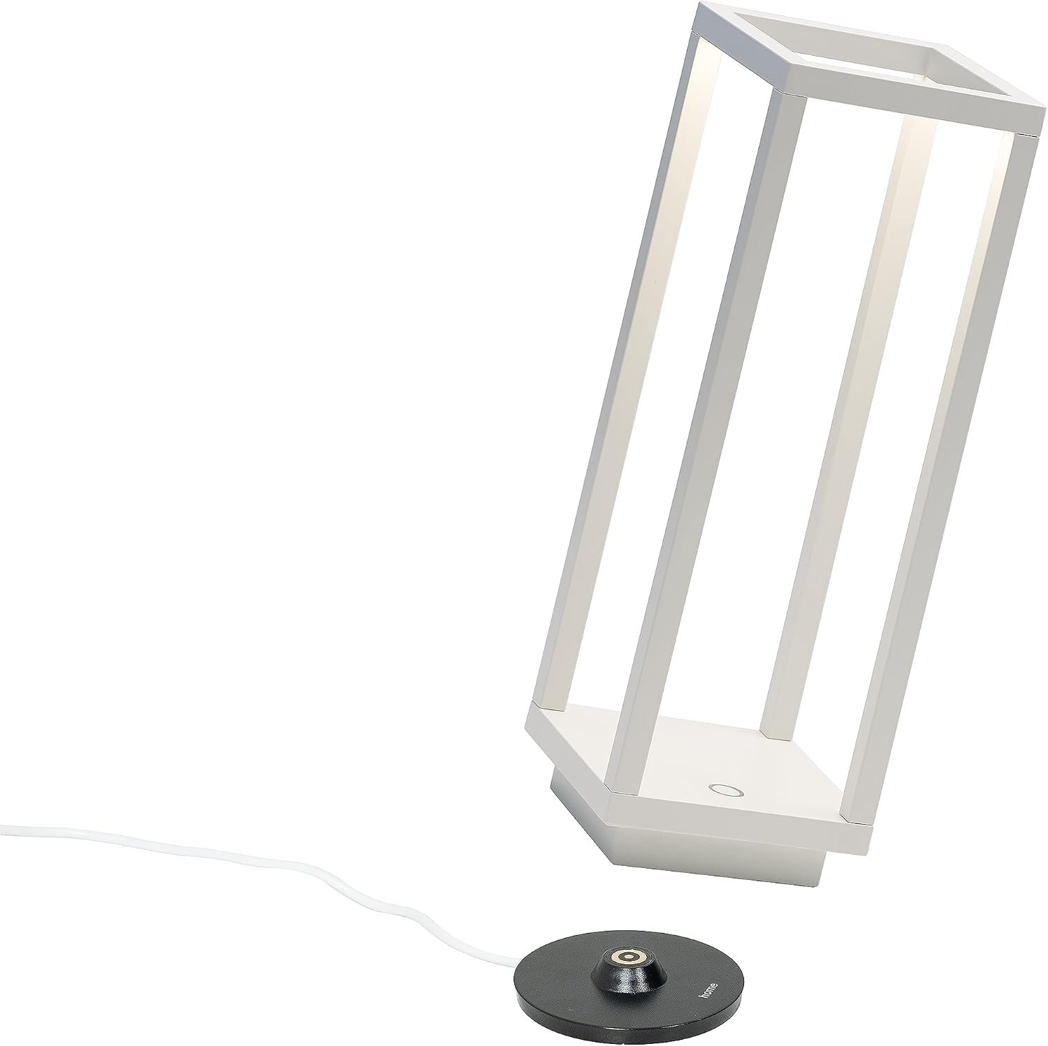 Zafferano, Home Pro Lamp, Rechargeable Cordless Table Lamp with Touch Controls, Suitable for Indoor and Outdoor, Dimmer, 3000 K, Height 11.6 Inches, White Color