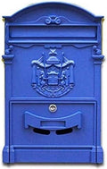 Post Box Retro Vintage Mailboxes,Outdoor Mailbox European Aluminum Wall Mounted Mail Box Post Box Secure Letterbox 26X41X6.5cm Mailbox