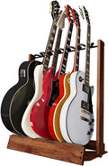 String Swing Guitar Stand, Multi Guitar Rack for Acoustic, Electric, Bass Guitars, Hand Welded Steel & Black Walnut Hardwood, Padded Guitar Holders, Guitar Stands Floor - USA Made