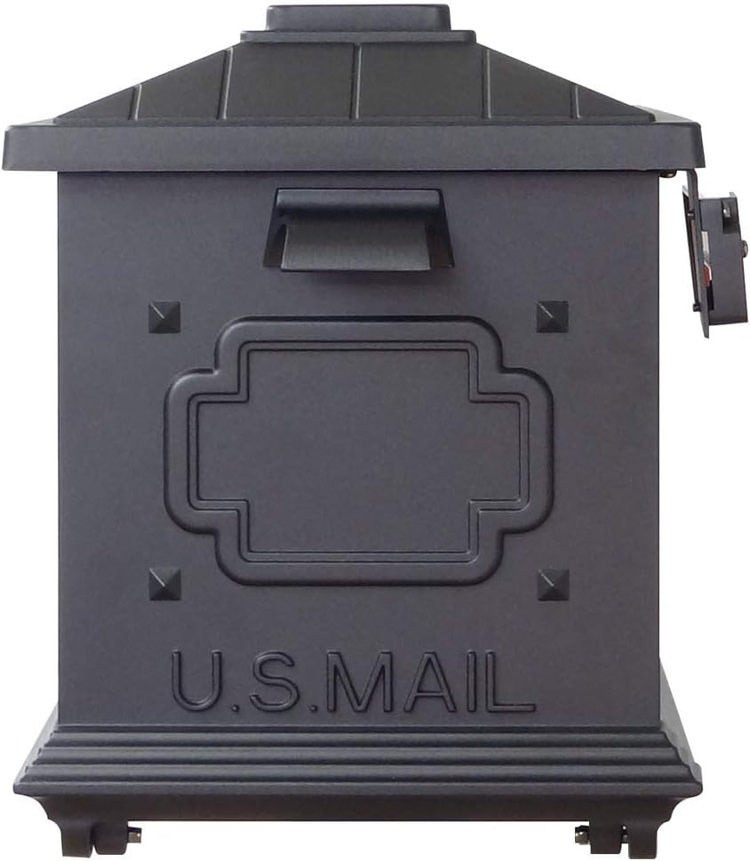 Special Lite Kingston Curbside Mailbox with Sorrento Front Single Mailbox Mounting Bracket - TC-SOR-FS-1017-BLK