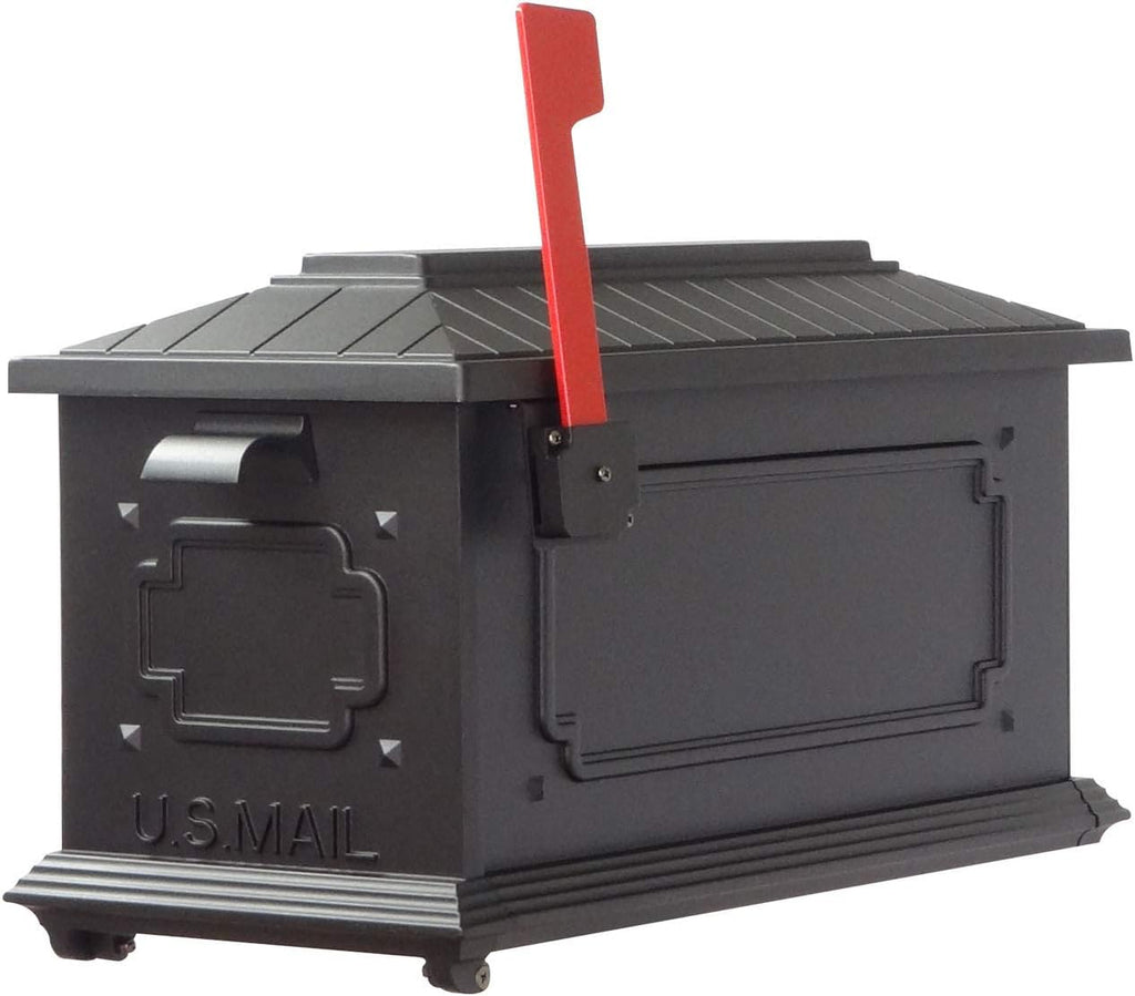 Special Lite Kingston Curbside Mailbox with Sorrento Front Single Mailbox Mounting Bracket - TC-SOR-FS-1017-BLK
