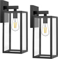 MAXvolador Outdoor Wall Sconce, Extra Large Exterior Waterproof Wall Lantern Lighting Fixtures, Black Porch Lights, Anti-Rust Wall lamp, 2 Pack
