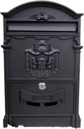 letterbox Wall Mount Locking Vintage Lockable Metal Mailboxe Large Capacity Postbox Security Mail Box for Receiving Mail