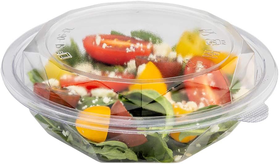 Restaurantware LIDS ONLY: Basic Nature To Go Container Lids 500 Plastic Cup Lids - Pair With 12- And 16-Ounce Containers Plastic Lids Clear PLA Plastic Takeaway Cup Lids For Takeaway Orders