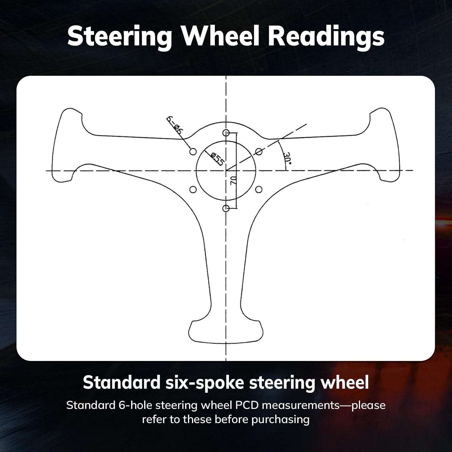 Universal Wooden Racing Steering Wheel 14 Inch 6 Bolt Black Aluminum 3 Spoke Rivet Steering Wheel with Horn Button for Racing/Rally/Motor Sports