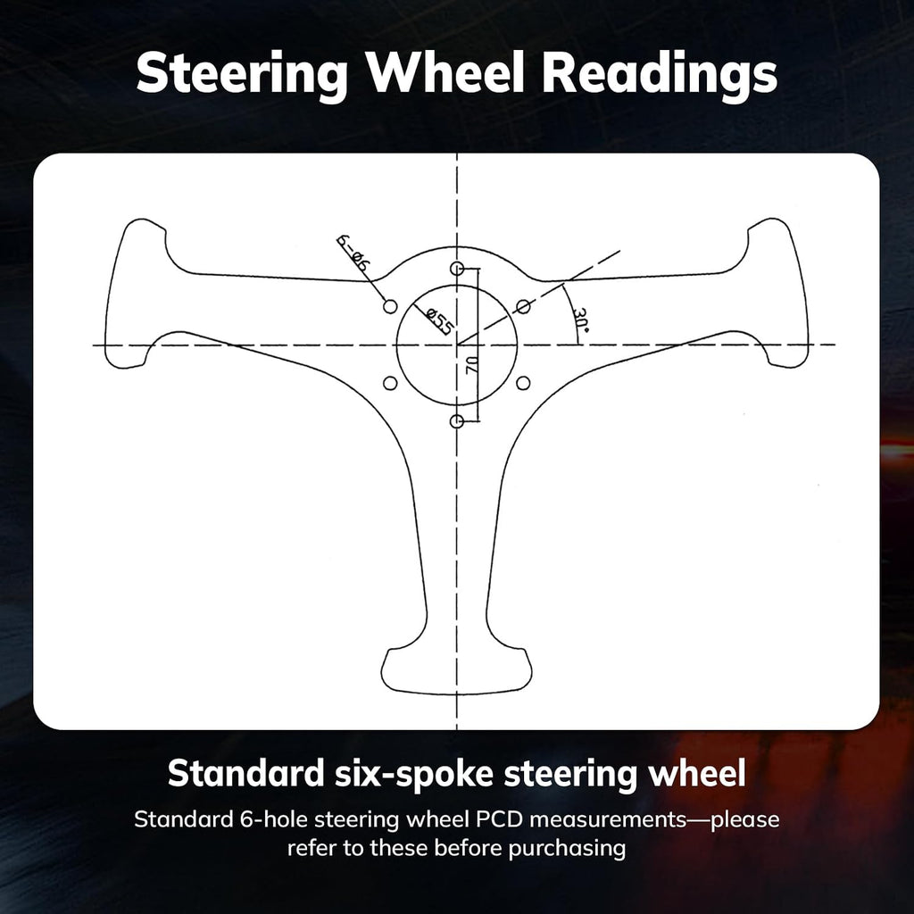 Universal 14 Inch Wooden Racing Steering Wheel 6 Bolt Black Aluminum 3 Spoke Vintage with Horn Button for Racing/Rally/Motorsports Racing Steering Wheel