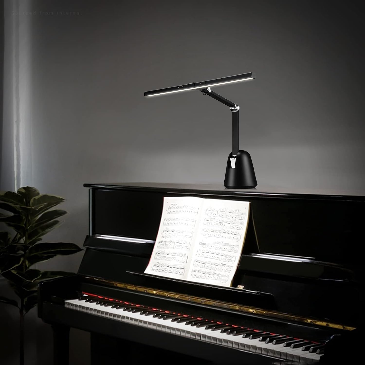 ESCENA Piano Lights for Upright Piano, 12W Professional Eye-Care Led Piano Lamps with Auto-Dimming, 3000K-6000K, 2H Timer CRI 95, Dimmable Music Stand Light, Steady Base, ETL Listed, Black