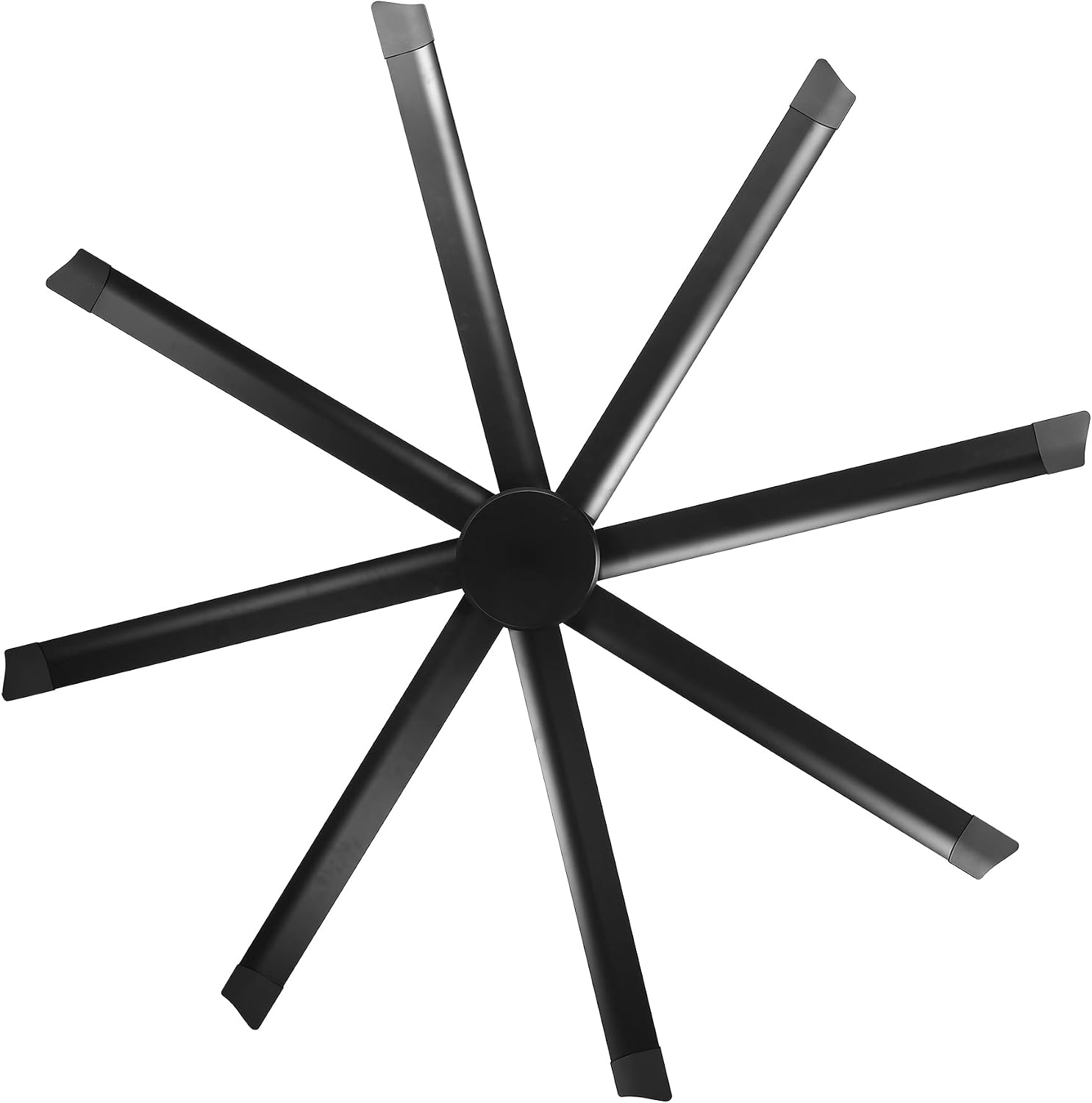 84 Inch Industrial Ceiling Fan No Light, Large Black Ceiling Fan without Light with Remote Control, High CFM Reversible DC Motor, 8 Aluminum Blades, Commercial Fan for Shop Garage Gym Warehouse